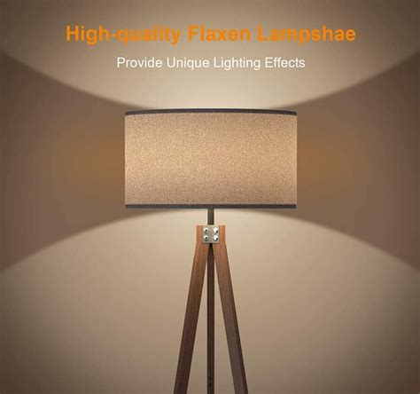 LEPOWER Wood Tripod Floor Lamp, Mid Century Standing Lamp, Modern Design Reading | eBay