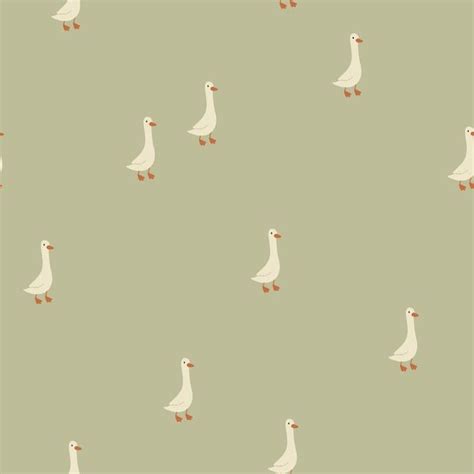 Premium Vector | Geese seamless pattern Funny cute cartoon characters ...