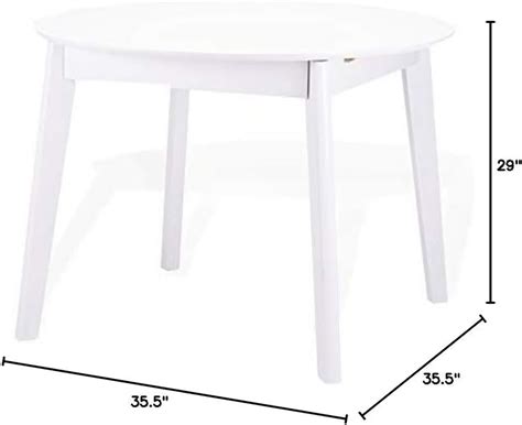 Extendable Round Dining Room Table Modern Solid Wood, White Color - Walmart.com