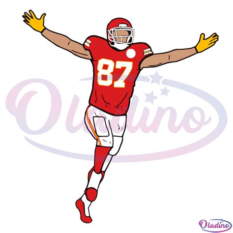 Free Travis Kelce Touchdown Celebration Kansas City Chiefs 6265 SVG ...