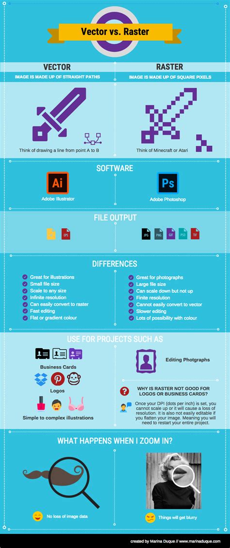 Vector vs Raster Infographic in 2024 | Raster vs vector, Learning ...