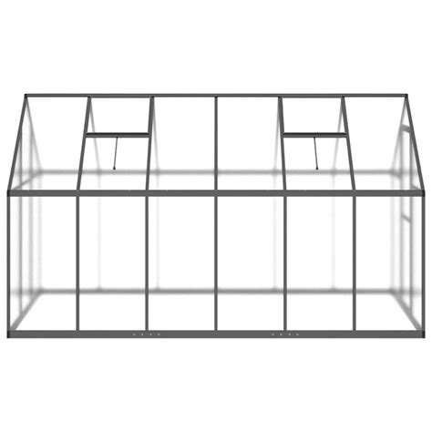 vidaXL Greenhouse with Base Frame Anthracite 334x169x195 cm Aluminium ...