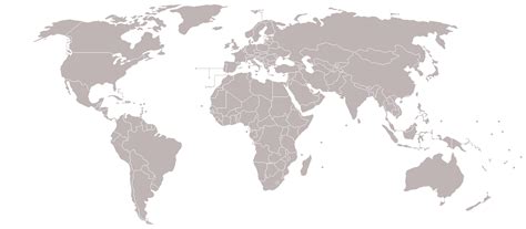 World Map With Countries Blank