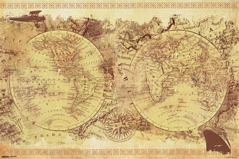 World Map - Vintage Collage