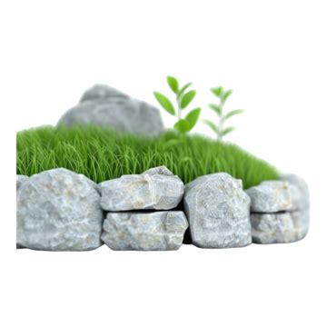 Rock Garden With Green Plants PNG, Vector, PSD, and Clipart With ...