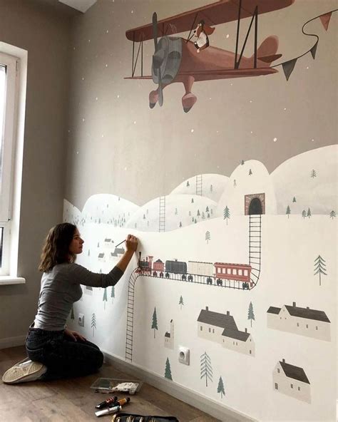 Whimsical, Hand-painted Wall Murals For Kids' Room - Design Swan | Kids ...