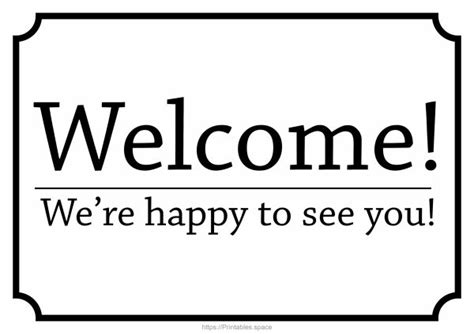 Printable Welcome Signs - Free Printables