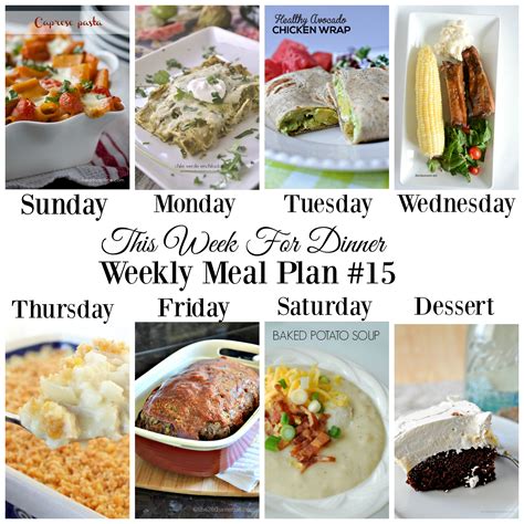 This Week for Dinner}Weekly Meal Plan #15 - Your Homebased Mom