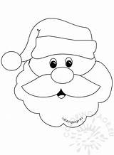 Santa Claus Face With Big Beard  Coloring Page sketch template