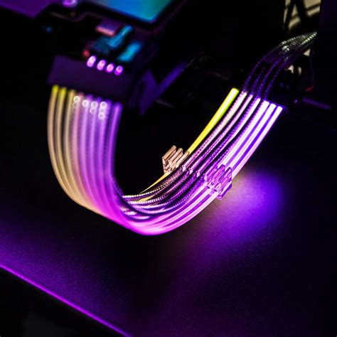 1STPLAYER RGB PSU Cable PCI-E P8(6+2) RGB EXTENSION CABLE | Bigbyte IT World