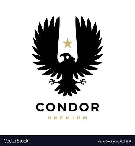 Condor bird logo icon Royalty Free Vector Image