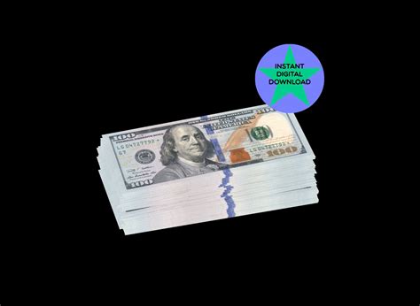 Hundred Dollar Bills Stack of Money Digital Download PNG - Etsy