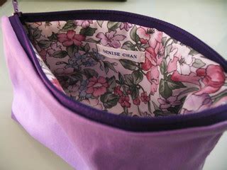 purple cosmetic bag, inside | Made this for my mom! First ti… | Flickr