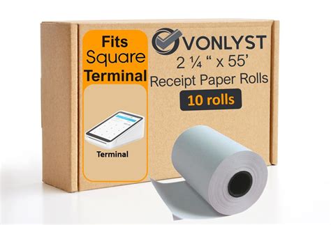 Vonlyst Receipt Paper Roll for Square Terminal Credit Card Machine (10 rolls) - Walmart.com