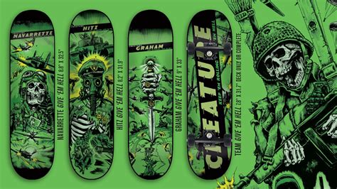 Creature Skateboards | Creature skateboards, Creature decks, Skateboard art