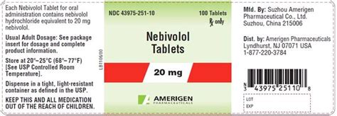 Nebivolol - FDA prescribing information, side effects and uses