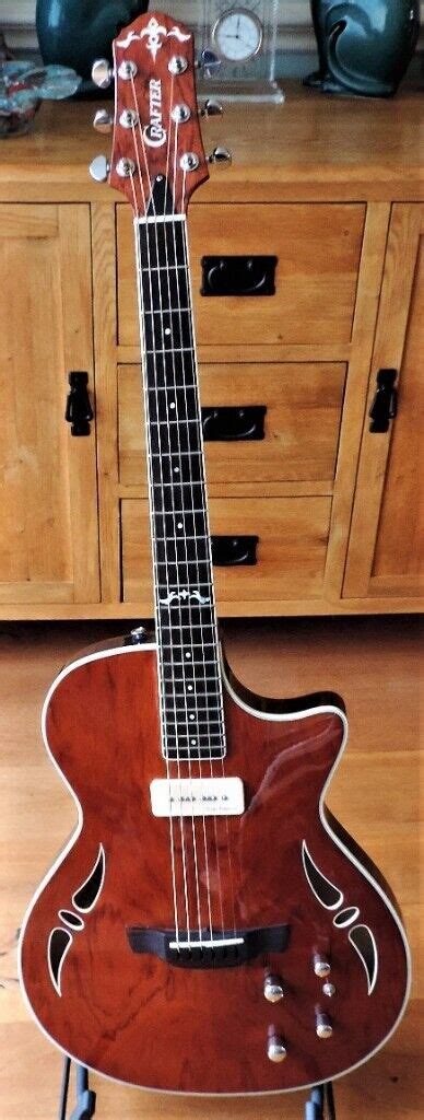 Crafter Slim Arch Top Semi-acoustic electric Guitar, Hybrid P90 and ...