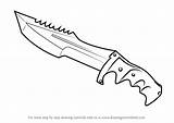 Huntsman Knife Sketch Coloring Page sketch template