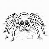 Premium Photo  Trapdoor Spider Kids Drawing Hand Drawn Flat coloring sketch template