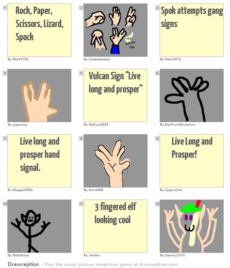 Rock, Paper, Scissors, Lizard, Spock - Drawception