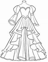 Coloring Pages Gown Ball Printable Getdrawings Sketch Page sketch template