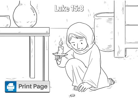 Lost Coin Parable Coloring Page