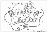 Hello Winter Color Page  Free Printable Coloring Pages sketch template