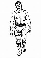 Boxing Coloring Pages sketch template