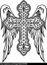 Coloring Pages Of Crosses With Wings sketch template
