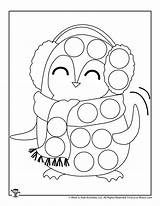 Penguin Winter Dot Marker Coloring Page  Woo Jr Kids Activities sketch template