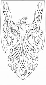 Phoenix Tattoo Coloring Pages Sketch Page sketch template