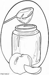 Honey And Apples coloring Page sketch template