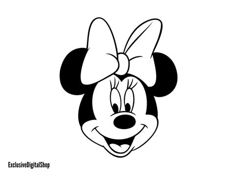 Mickey And Minnie Mouse Head Outline