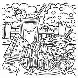 Premium Vector  Kebab Isolated coloring Page For Kids sketch template