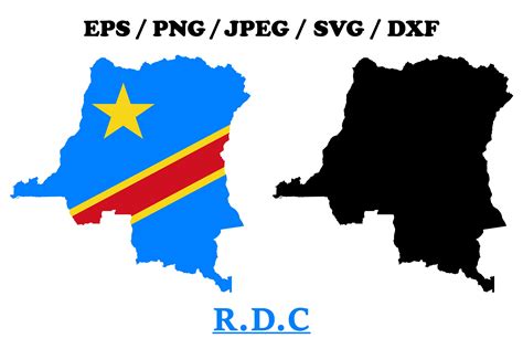 Democratic Republic of Congo Flag Map Graphic by terrabismail ...