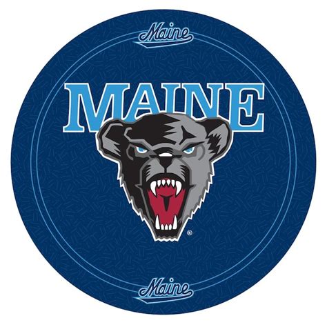 Trademark Gameroom Maine Black Bears Pub Tables Blue Round Traditional Bar Table, Composite with ...