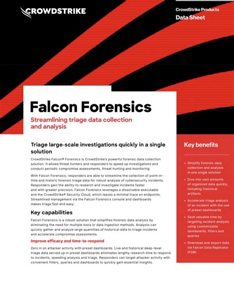 Falcon Forensics Data Sheet | CrowdStrike