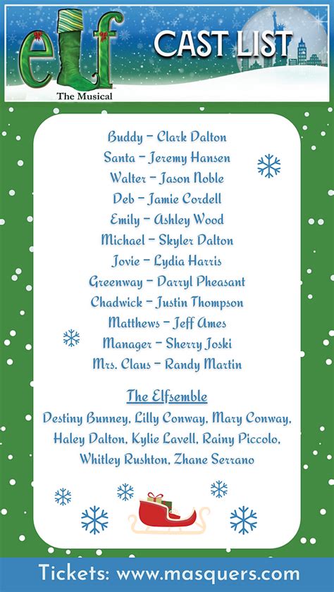 Elf the musical Cast Announcement!