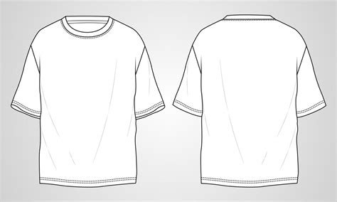Oversize T Shirt Template SVGs for Free Download