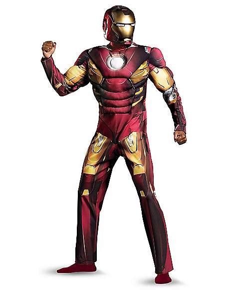 Adult Muscle Iron Man Costume - Avengers - Spirithalloween.com