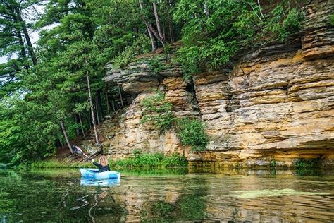 Kayaking on Mirror Lake in Wisconsin - Wander The Map