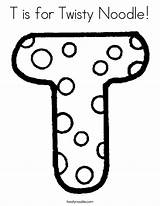 T Is For Twisty Noodle Coloring Page  Noodle sketch template