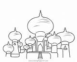 Aladdin Dome House Coloring Page For Kids  Free Printable sketch template