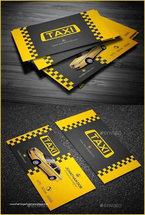 56 Taxi Business Cards Templates Free Download | Heritagechristiancollege