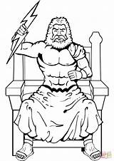 Zeus With Thunderbolt coloring Page  Free Printable Coloring Pages sketch template
