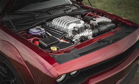 Dodge Challenger SRT Hellcat Widebody (Color: Octane Red) Engine (25) HD wallpaper | Pxfuel