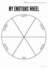 Printable Wheel Of Emotions sketch template