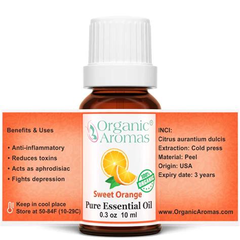 Sweet Orange Organic Essential Oil | Benefits and Uses | Organic Aromas®