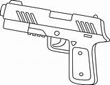 Coloring Pages Gun sketch template