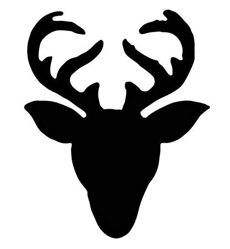 Reindeer Head Silhouette Template at GetDrawings | Free download